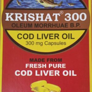 Krishat Cod Liver Oil Capsules – Nutritional Supplement for Heart, Brain, Bone & Immune Health