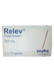 RELEV 500mg (Naproxen) Tablets – 10 Tablets per Sachet